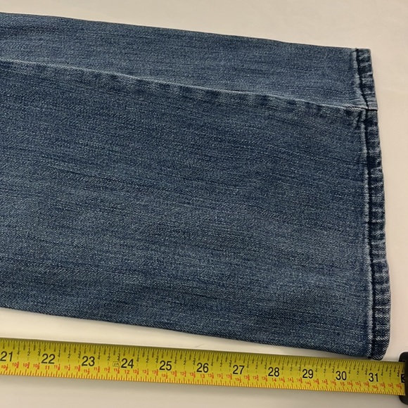 Forever 21 super flare denim jeans distressed low rise Y2K sz 28 light wash - Picture 8 of 10